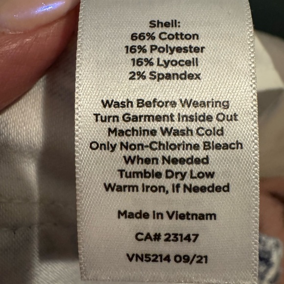 Talbots Blue and White Floral Ankle Jeans - Picture 4 of 5